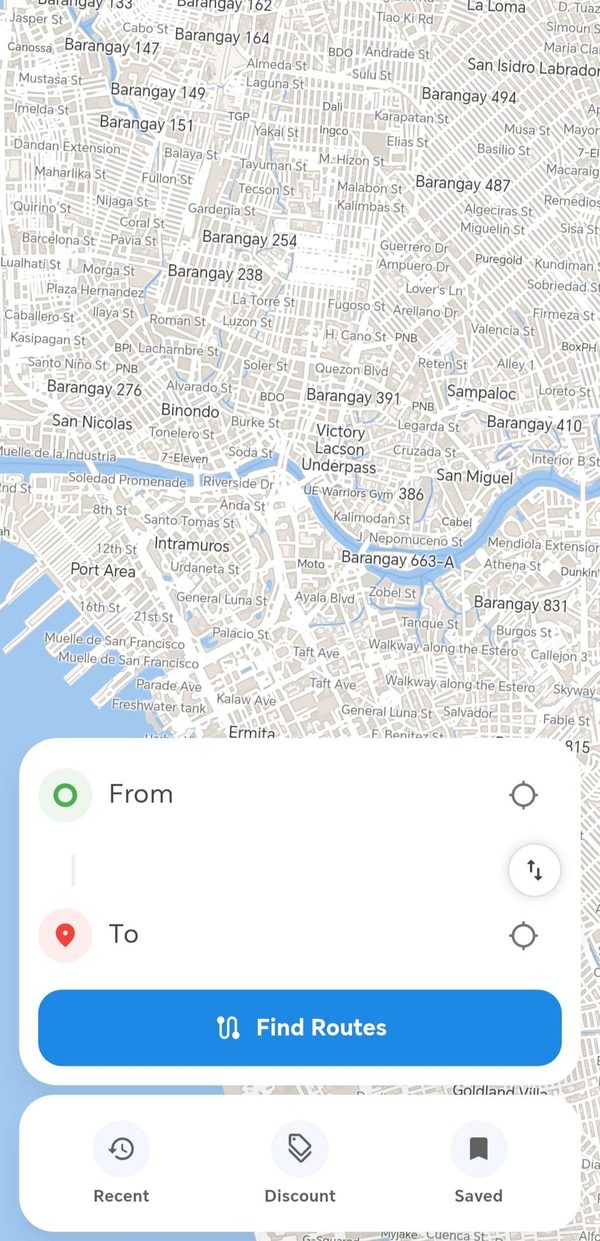 DaanPH app home screen
