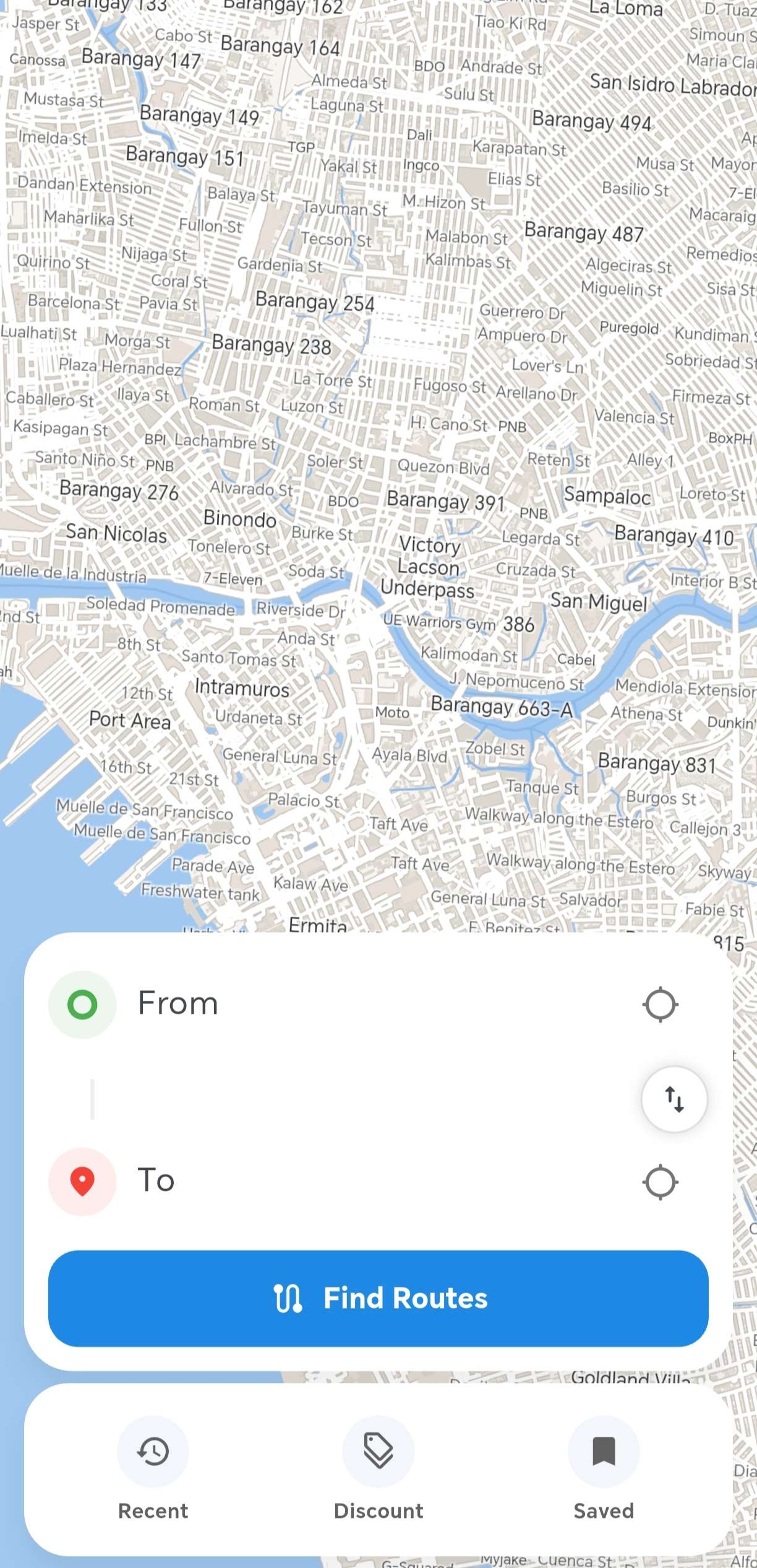 DaanPH app home screen